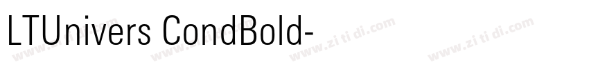 LTUnivers CondBold字体转换